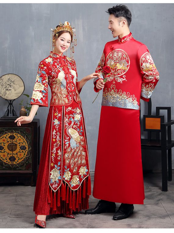 LẠC MẤT HỒN với bộ sưu tập áo cưới Trung Hoa CẦU KỲ LỘNG LẪY